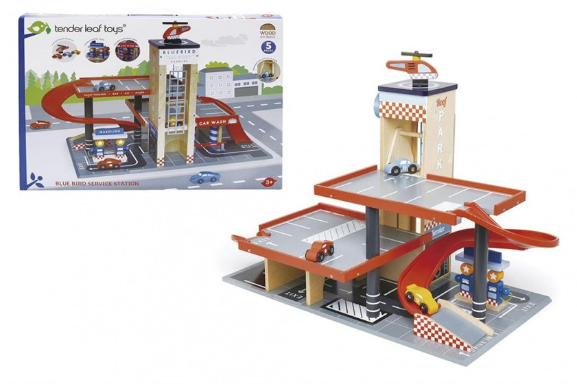 autogarage en werkplaats junior hout 5-delig