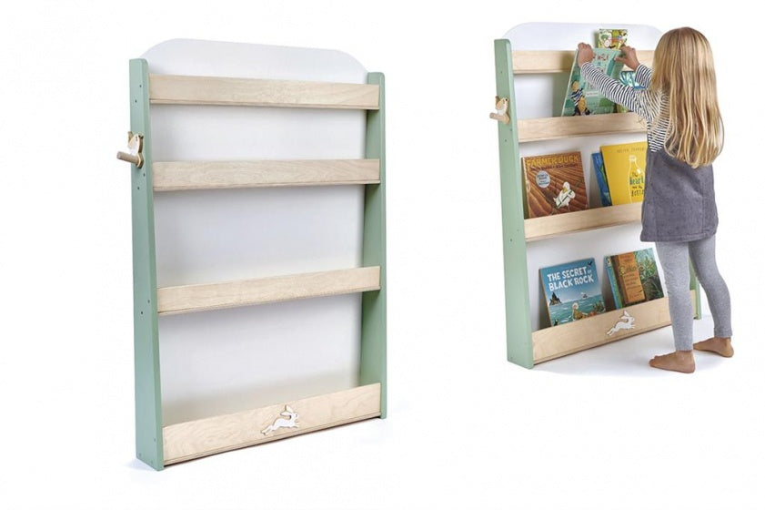 boekenkast junior groen woud hout