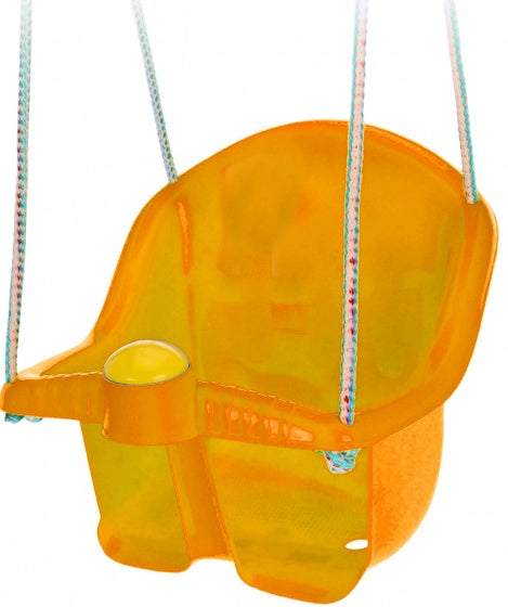 babyschommelzitje met touw 30 cm oranje