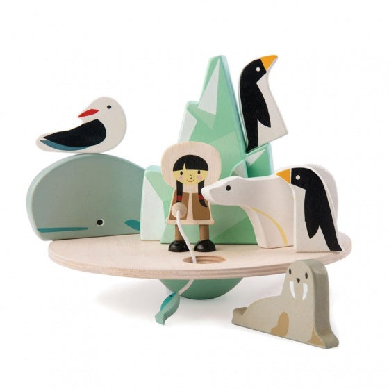 balancerende Poolcirkel hout junior 9-delig