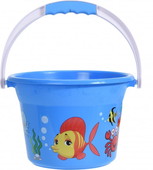 dieren strandemmer blauw 26 cm