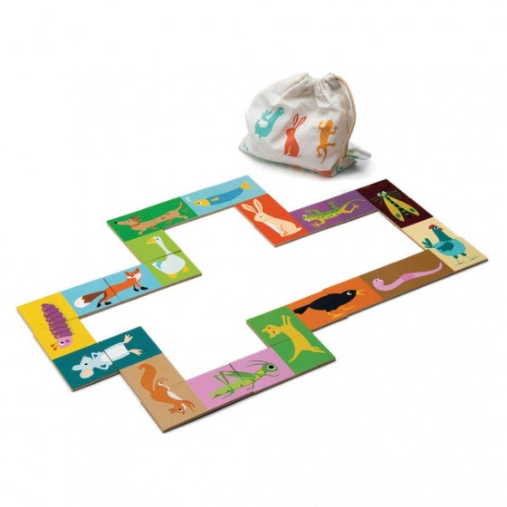 domino Kop een Staart hout junior 16-delig