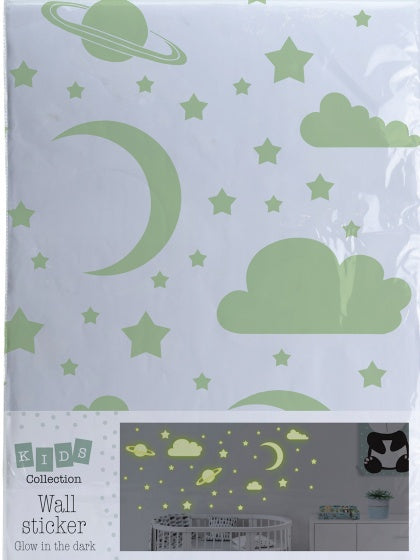 glow in the dark muurstickers sterren vel 70 x 50 cm