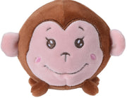 knijpspeelgoed bal aap 9 cm wit