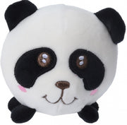 knijpspeelgoed bal panda 9 cm wit/zwart