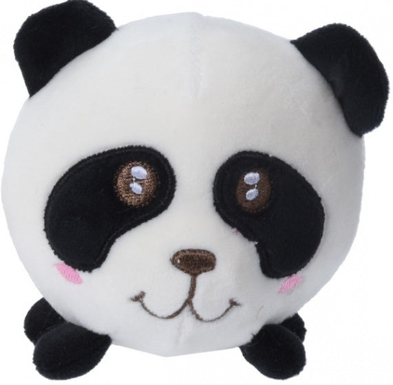 knijpspeelgoed bal panda 9 cm wit/zwart