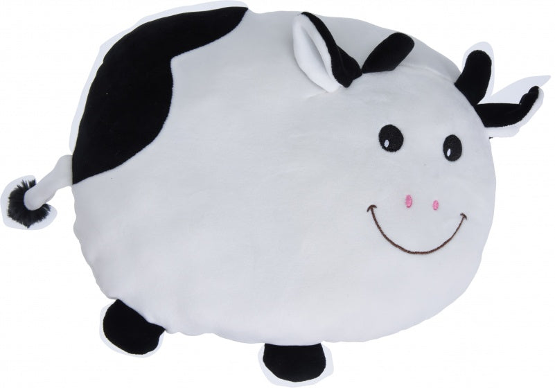 knuffel 36 cm koe zwart/wit