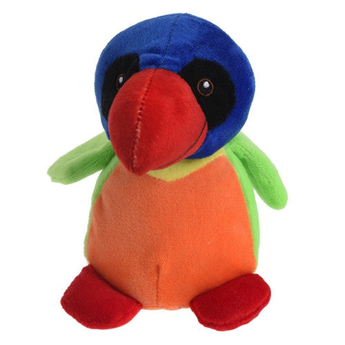 knuffel tropische vogel14 cm multicolor