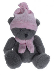 knuffelbeer roze 17 cm