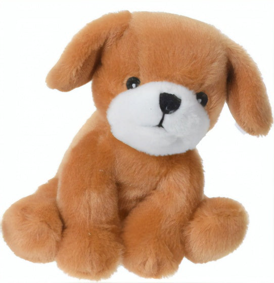 knuffelhond 14 cm bruin