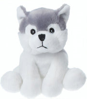 knuffelhond 14 cm wit