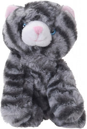 knuffelkat 14 cm grijs