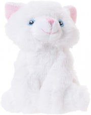 knuffelkat 14 cm wit