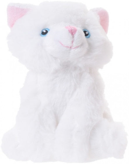 knuffelkat 14 cm wit