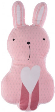 knuffelkussen konijn pluche 46 cm roze