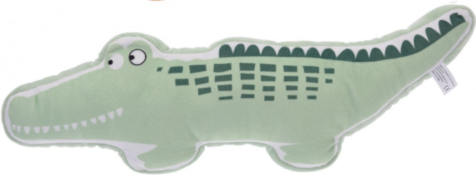 knuffelkussen krokodil pluche 46 cm groen