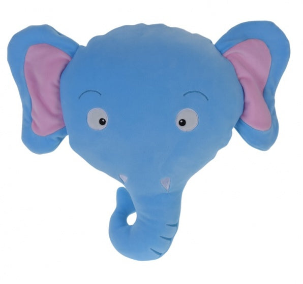 knuffelkussen olifant blauw 30 x 30 cm