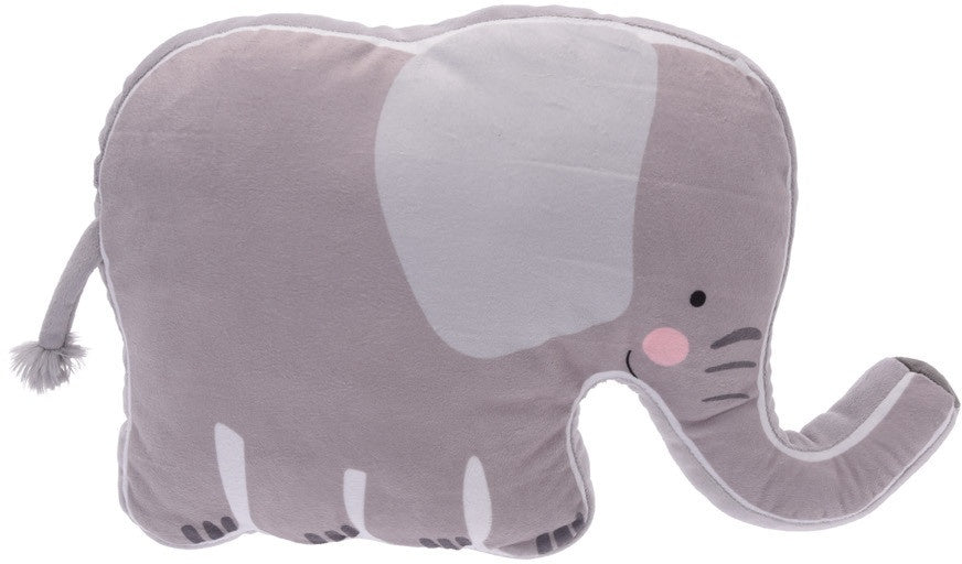 knuffelkussen olifant pluche 46 cm grijs