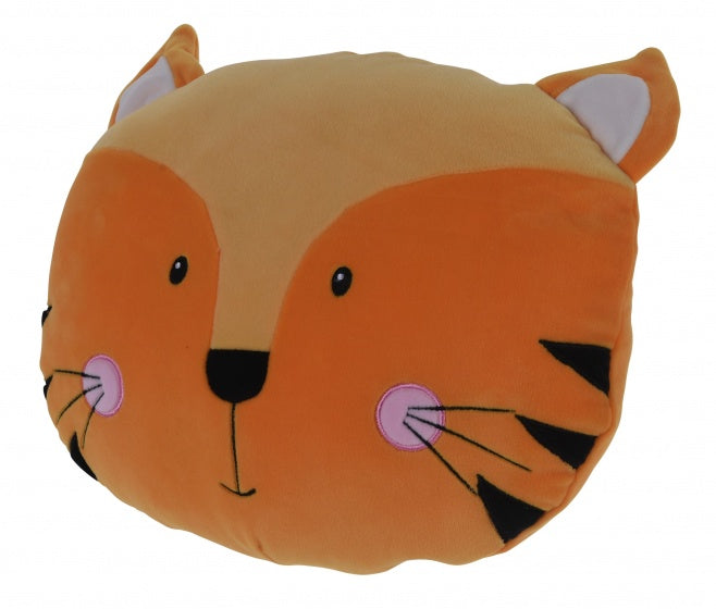 knuffelkussen tijger oranje 30 x 30 cm