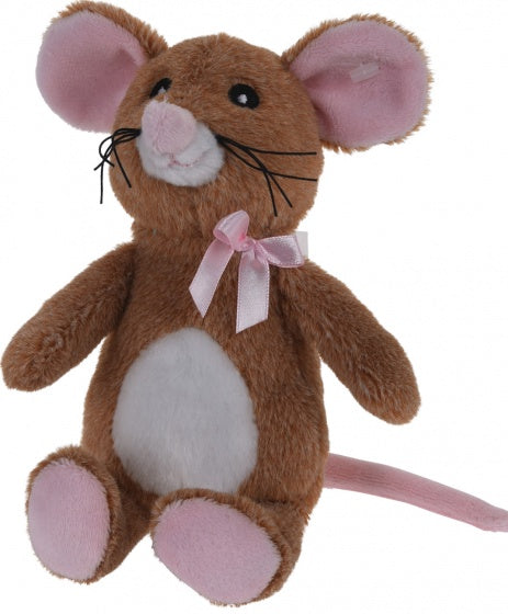 knuffelmuis 20 cm bruin