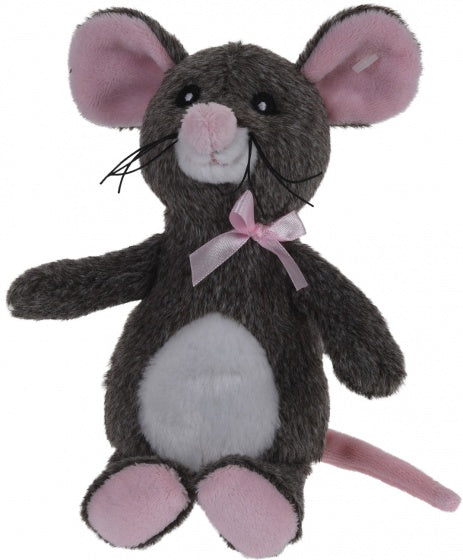 knuffelmuis 20 cm grijs