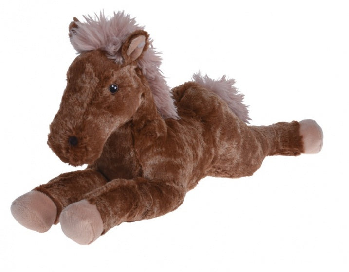 knuffelpaard donkerbruin 30 cm