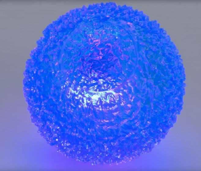 Lichtgevende stuiterbal blauw