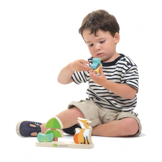 magneetpuzzel Vos hout junior 23 cm 9-delig