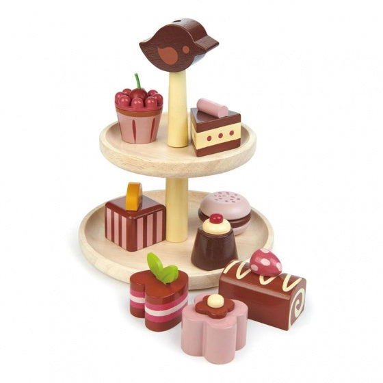 mini etagère met bonbons hout junior 9-delig
