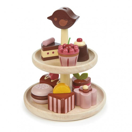 mini etagère met bonbons hout junior 9-delig
