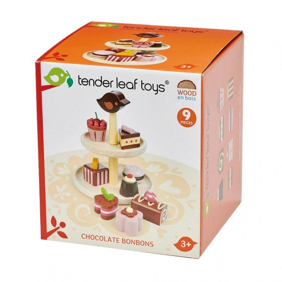 mini etagère met bonbons hout junior 9-delig