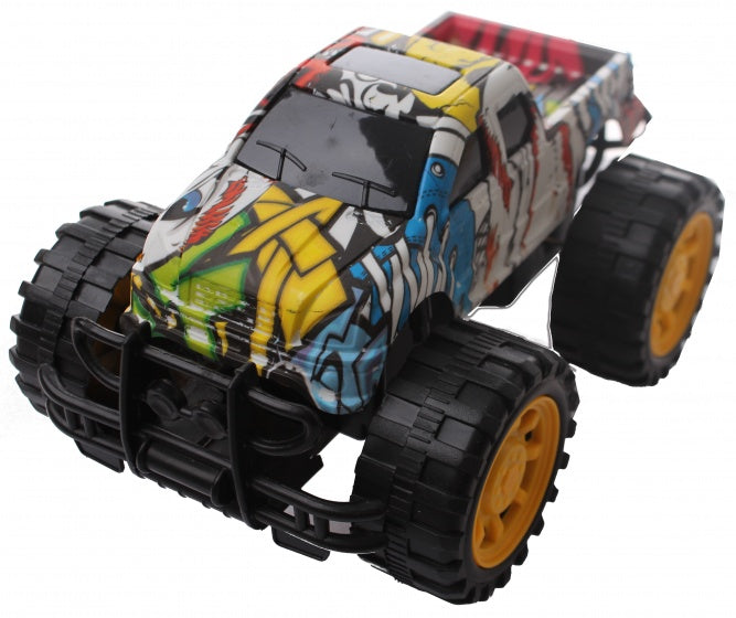 monstertruck Clown frictie 25 cm multicolor