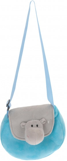 schoudertas nijlpaard 23 cm blauw