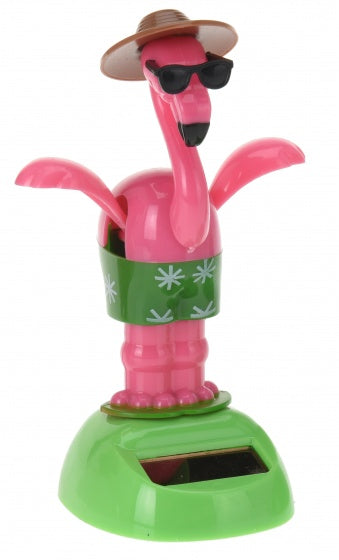 solarfiguur flamingo 10 cm roze