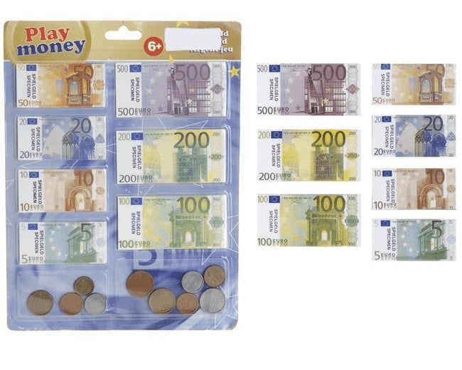 speelgoedgeld Euro papier/kunststof junior