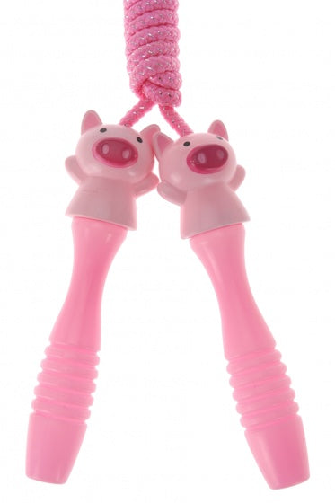 springtouw varken 210 cm roze