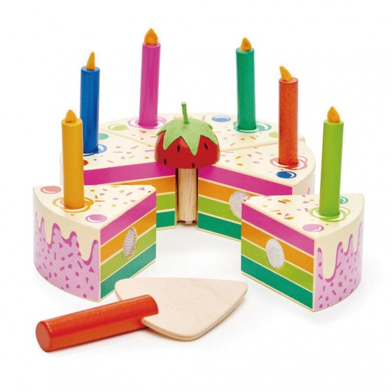 verjaardagstaart regenboog junior 7-delig