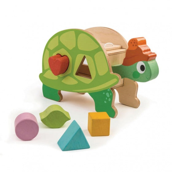 vormendoos Schildpad hout junior 25 x 9 x 15 cm