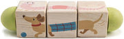 vormenpuzzel Twisting Cubes Dier hout junior 3 stukjes