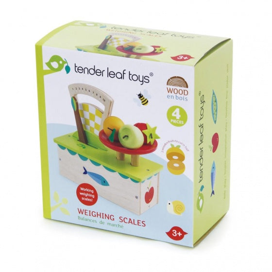 weegschaal met fruit hout junior 7-delig