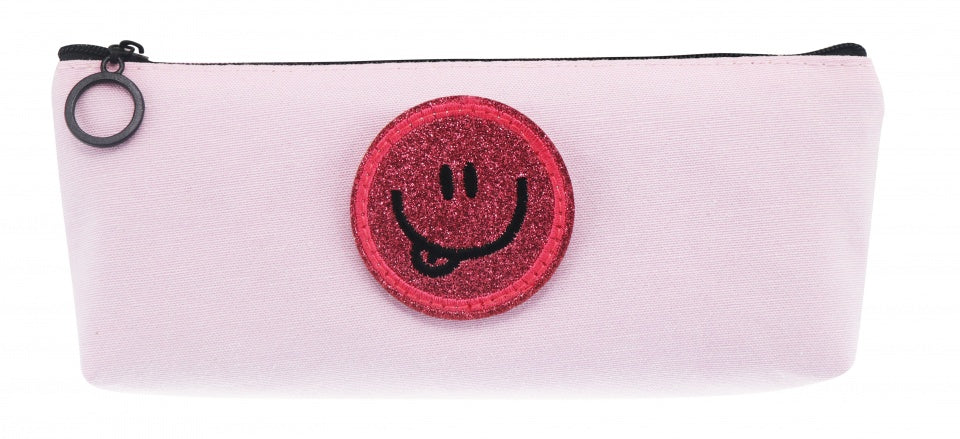etui smiley roze 21 cm