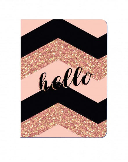 schrift hello bruin/zwart 14 cm