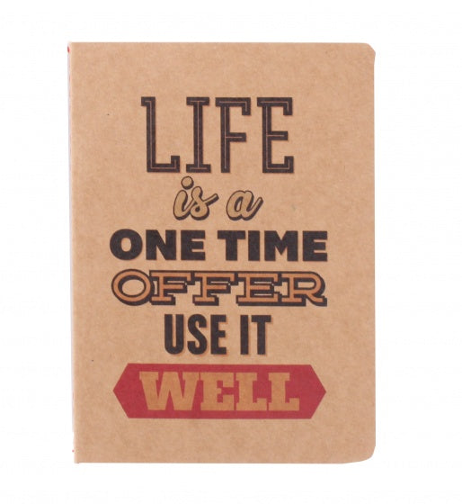 schrift life bruin 14 cm