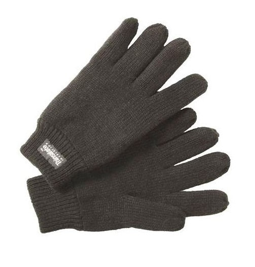 Handschoenen gebreid dames antraciet maat 9