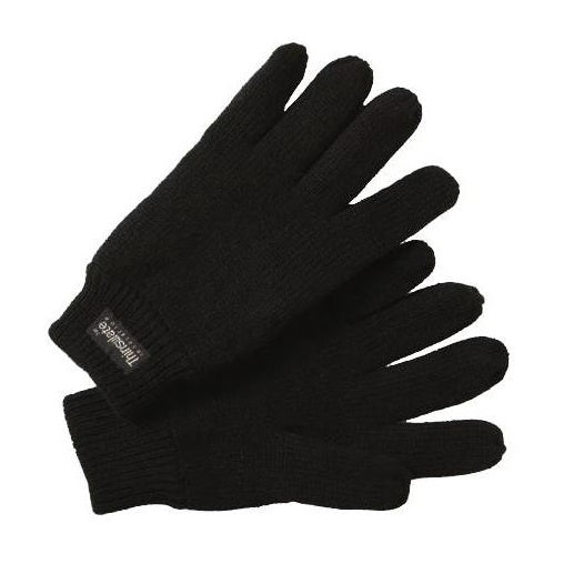 Handschoenen gebreid dames zwart maat 8