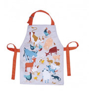 katoenen schort 45 x 33 cm multicolor boerderij