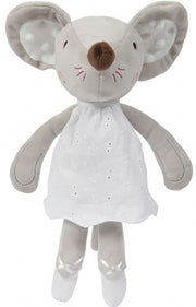knuffel balletmuis 27 cm grijs