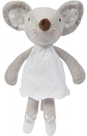 knuffel balletmuis 27 cm grijs
