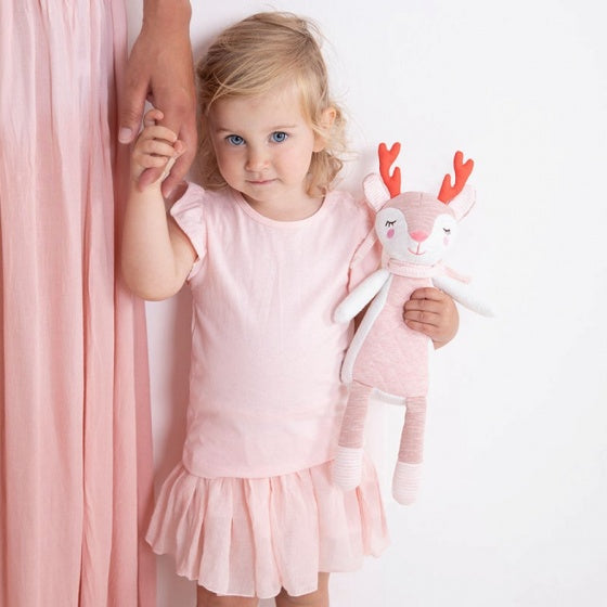 knuffelrendier Dreamy Deer 30 cm roze