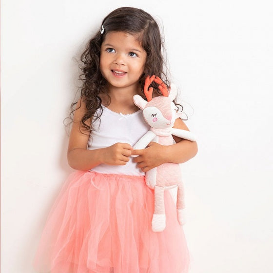 knuffelrendier Dreamy Deer 30 cm roze